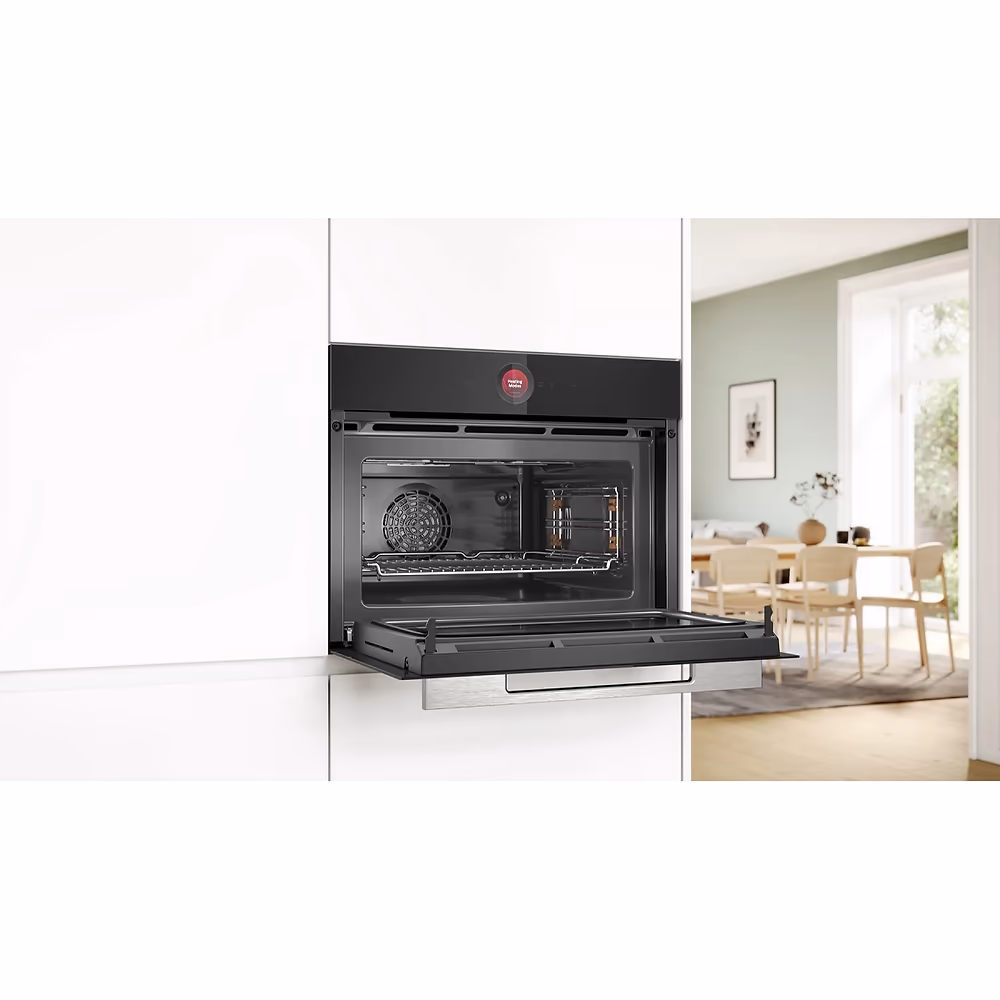 תנור בנוי 45 ליטר משולב מיקרוגל בוש Bosch CMG7241B1 גימור שחור – תמונה 3